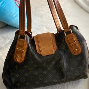 Louis Vuitton Black and Brown Monogram Shoulder Bag